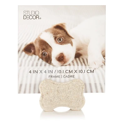 4" x 4" Ivory Bone Photo Holder by Studio Décor®