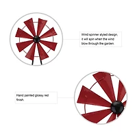 Glitzhome® 3.5ft Red Metal Wind Spinner Yard Stake