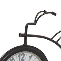 13" Brown Metal Penny-Farthing Clock