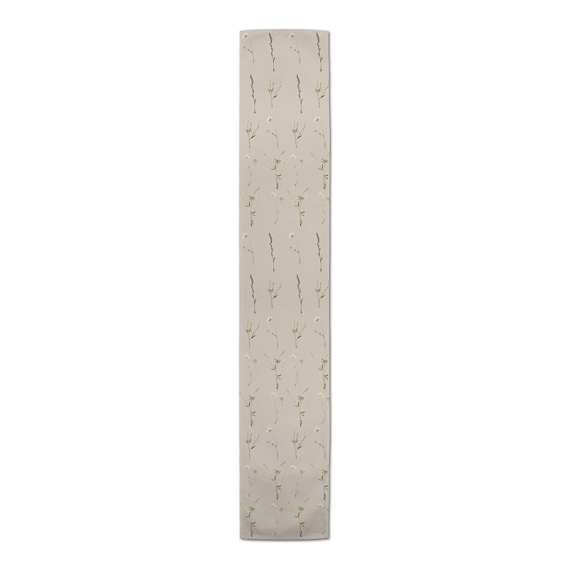 90" Floral Strands Poly Twill Table Runner