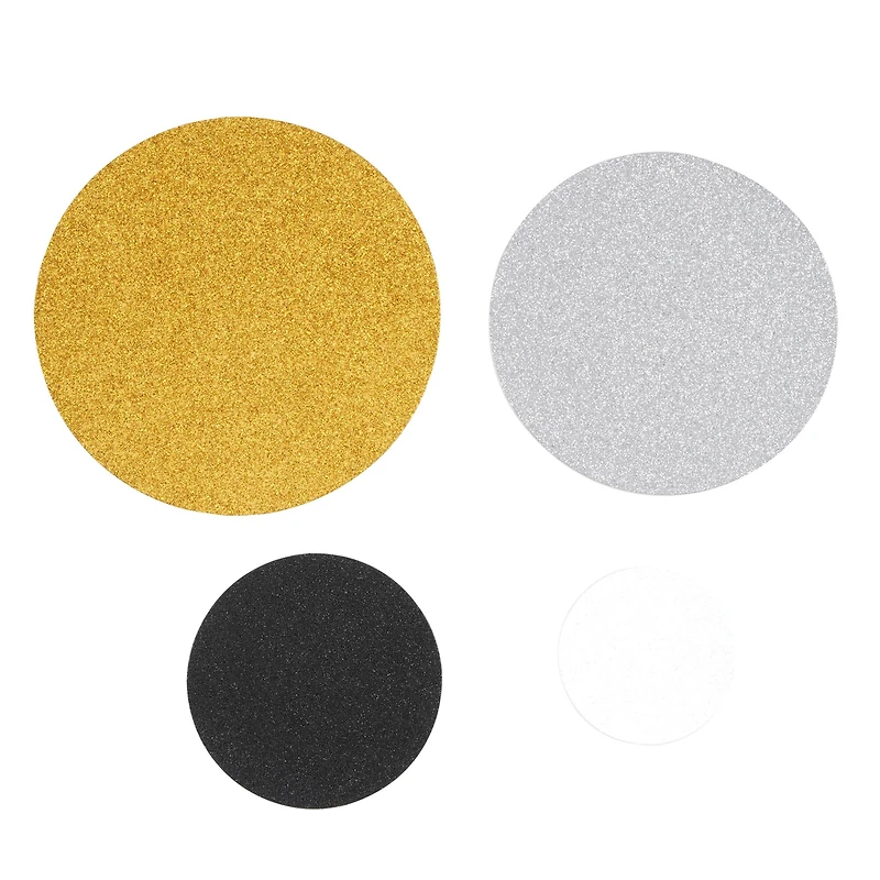 Metallic Glitter Circle Die Cut Shapes by Recollections™