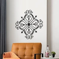Glitzhome® 23.5" Traditional Iron Scroll Garden Wall Décor