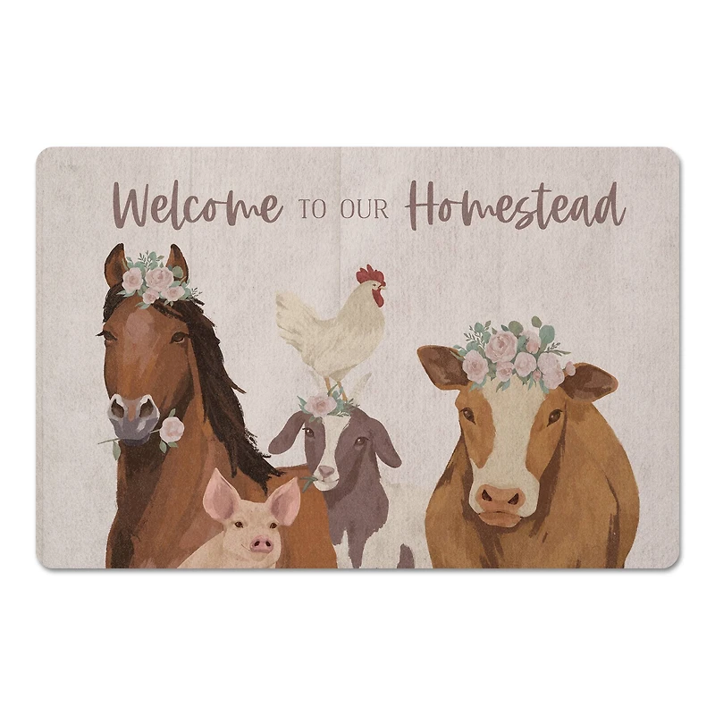 Welcome to Our Homestead 27" x 18" Floor Mat