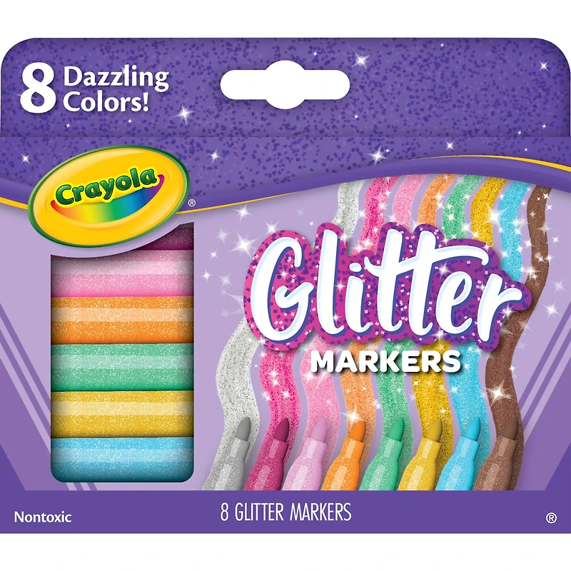 Crayola® Glitter Markers, 3 Packs of 8