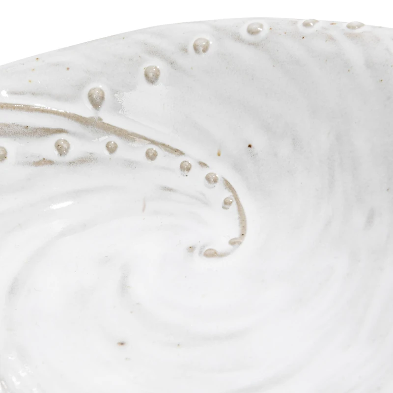 Hello Honey® 6.25" White Abalone Shell Stoneware Plates, 6ct.