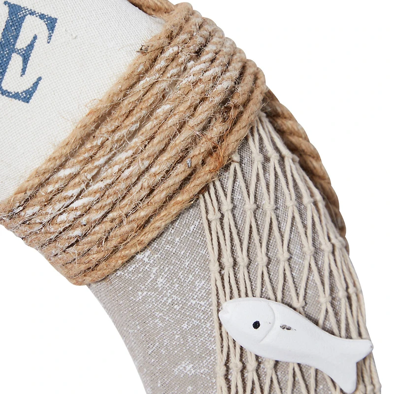 White Coastal Resin Wall Decor, 17" x 17"