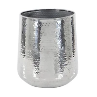 Silver Aluminum Glam Planter Set