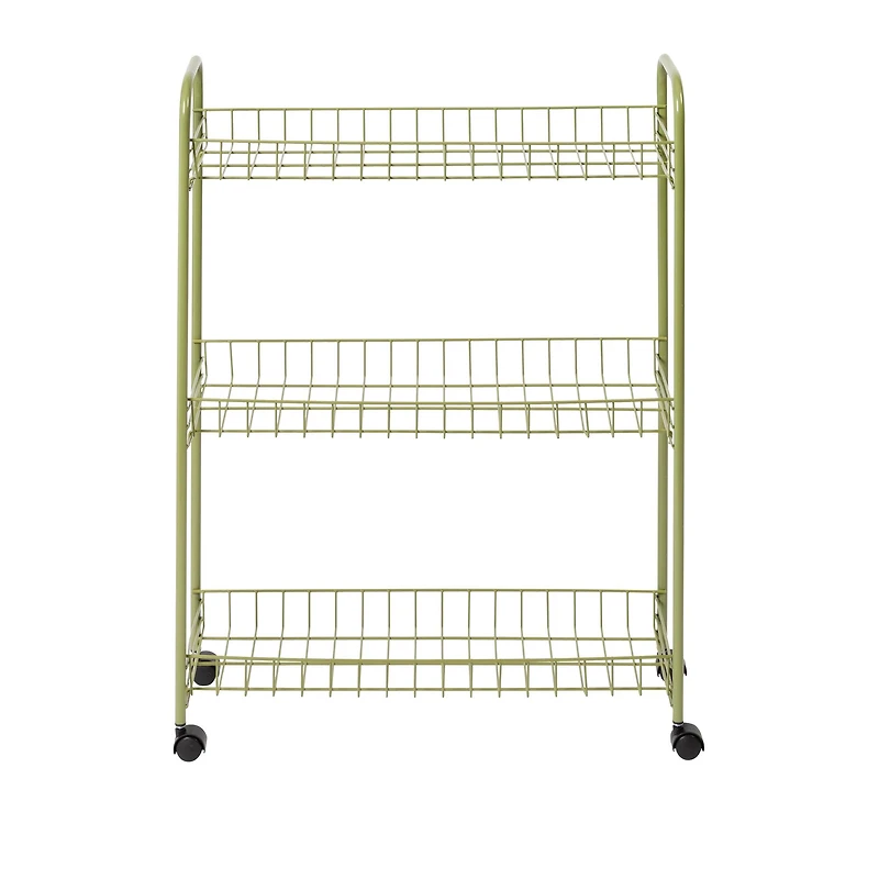 Honey Can Do Olive 3-Tier Rolling Cart