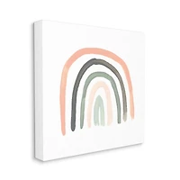 Stupell Industries Sweet Rainbow Arches Soft Green Pink Pastels Canvas Wall Art
