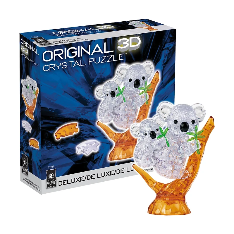 3D Crystal Puzzle - Koala and Baby: 60 Pcs