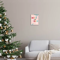 Stupell Industries Merry & Bright Pastel Phrase Framed Giclee Art