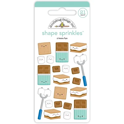 Doodlebug S'more Fun Sprinkles Adhesive Enamel Shapes