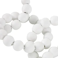 20" White Wood Chain Beaded 7 Link Sculpture