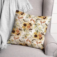 Fall Sunflowers Throw Pillow