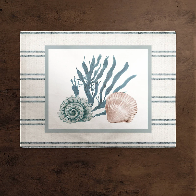 Snail and Olive Shell 14" x 18" Cotton Twill Placemat