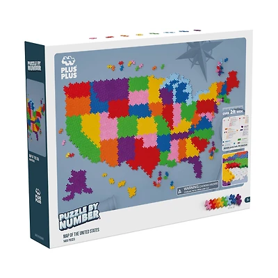 Puzzle By Number - Map of the United States: 1400 Pcs