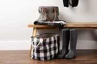 DII® Medium Buffalo Check Polyester Rectangle Bin