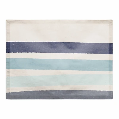 Abstract Blue Stripes Cotton Twill Placemat