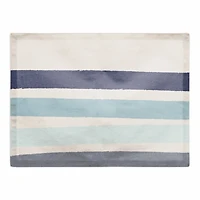 Abstract Blue Stripes Cotton Twill Placemat