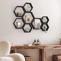 NEX™ Hexagon Honeycomb Floating Shelves Set