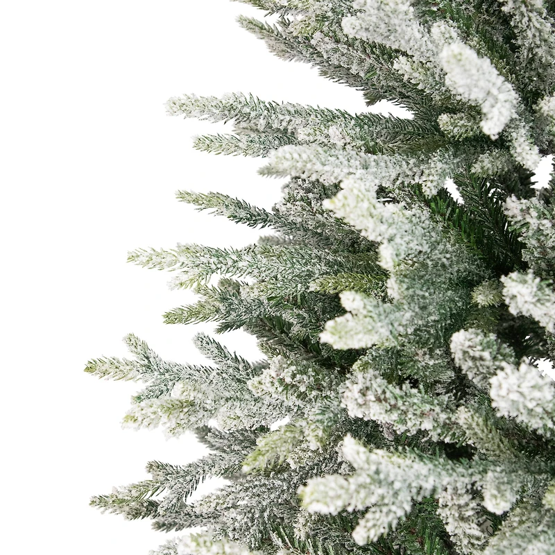 6.5ft. Unlit Real Touch™ Flocked Snowcap Grove Fir Medium Artificial Christmas Tree