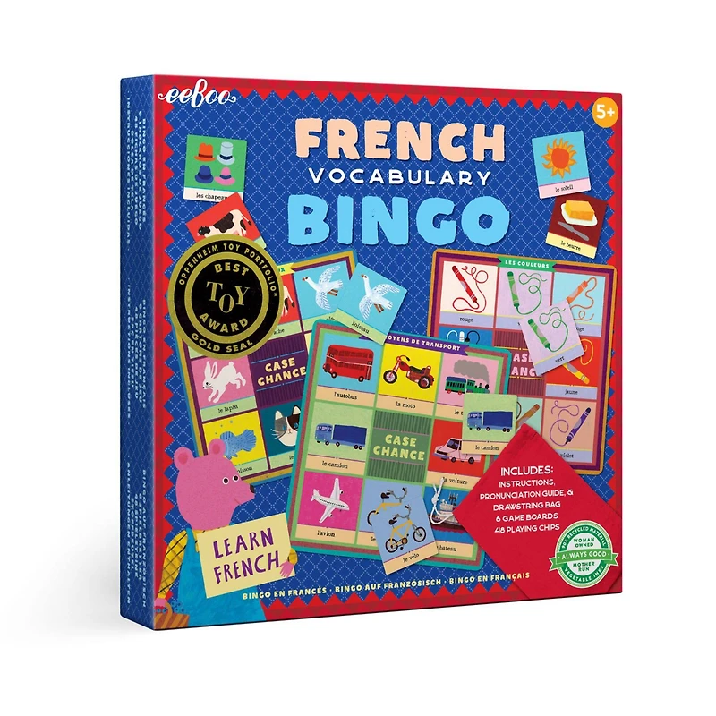 eeBoo French Bingo Vocabulary Game