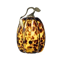 Glitzhome® Amber Dots Glass Pumpkin