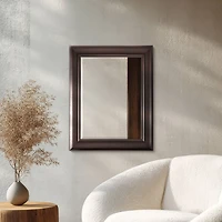 Head West 30" Espresso Framed Wall Vanity Mirror