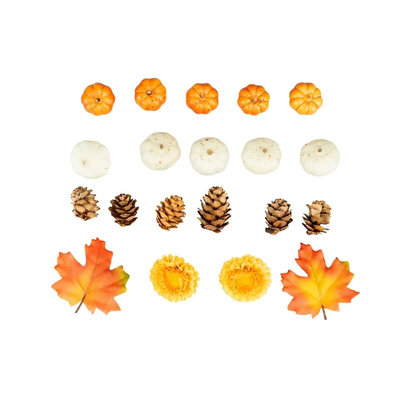 Pumpkin, Pinecone & Leaves Mix Decorative Components by Ashland®
