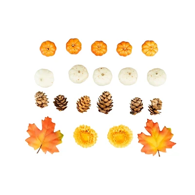 Pumpkin, Pinecone & Leaves Mix Decorative Components by Ashland®