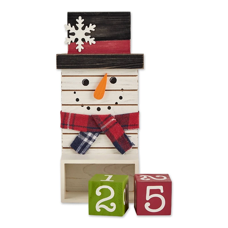DII® Square Snowman Tabletop Block Calendar