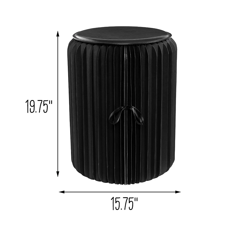 Honey Can Do Black Foldable Paper Stool