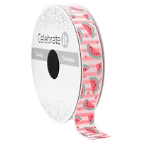 5/8" x 7yd. Watermelon Twill Ribbon by Celebrate It™ Classic