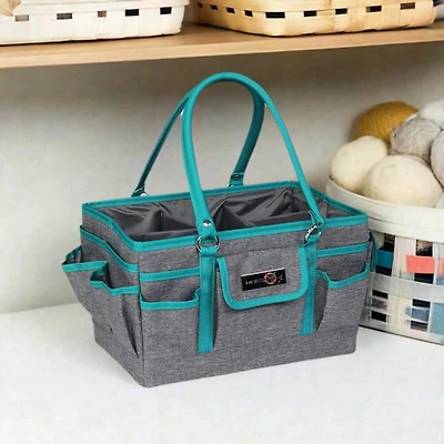 Everything Mary Heather Gray & Teal Deluxe Store and Tote