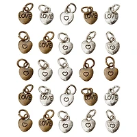 Metal Heart-Shaped Charm Set by Bead Landing™