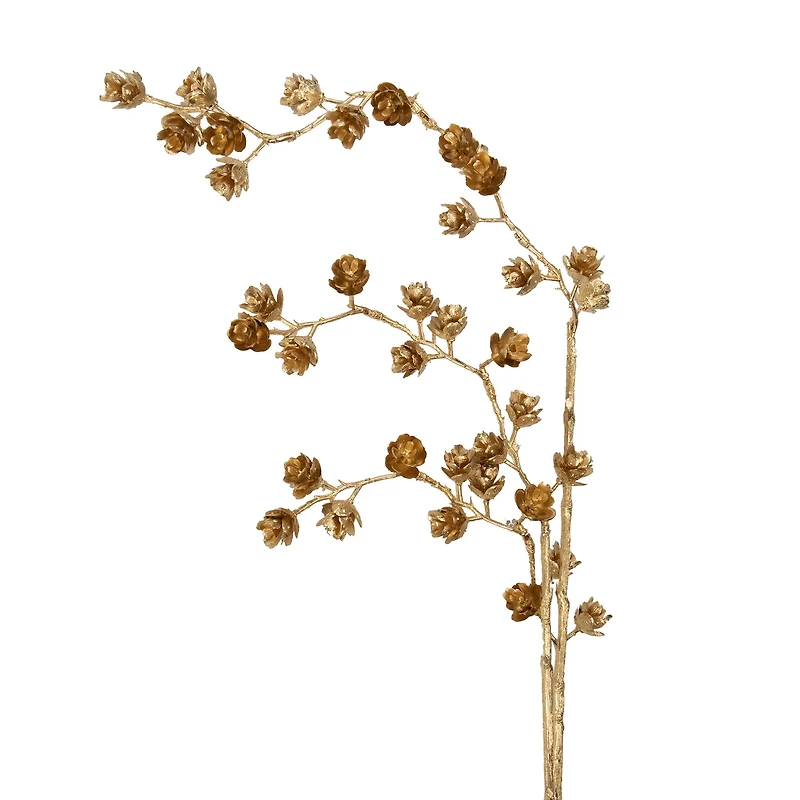 Gold Pinecone Christmas Spray