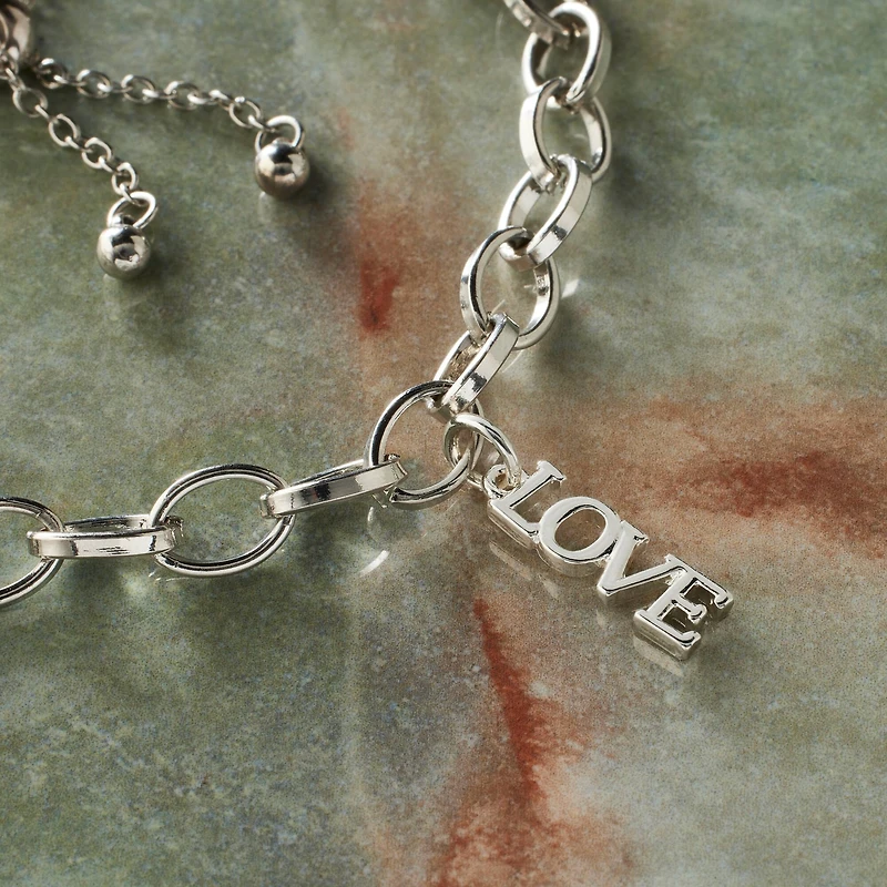 Silver Plated Love Charm by Bead Landing™