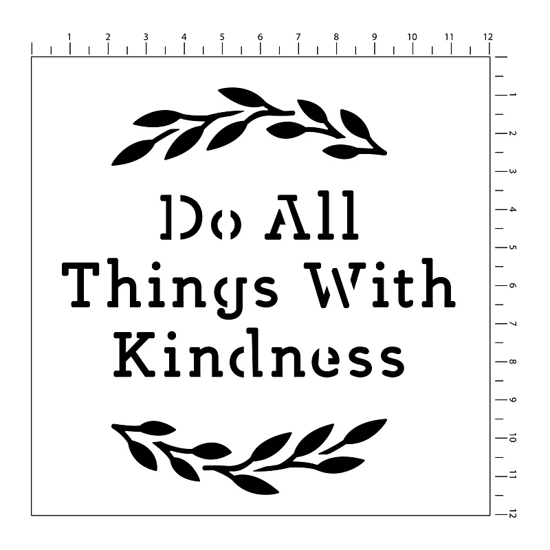 Sentiment Stencils, 12" x 12" by Craft Smart®