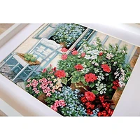 Luca-s Terrace With Flowers Counted Cross Stitch Kit