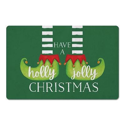 Have a Holly Jolly Christmas Elf Floor Mat