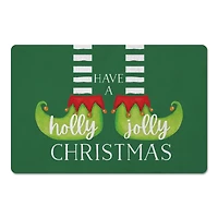 Have a Holly Jolly Christmas Elf Floor Mat