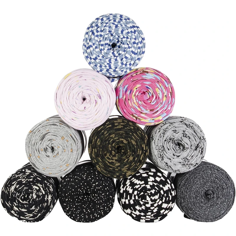 10 Pack: Hoooked Zpagetti Printmix Yarn Set