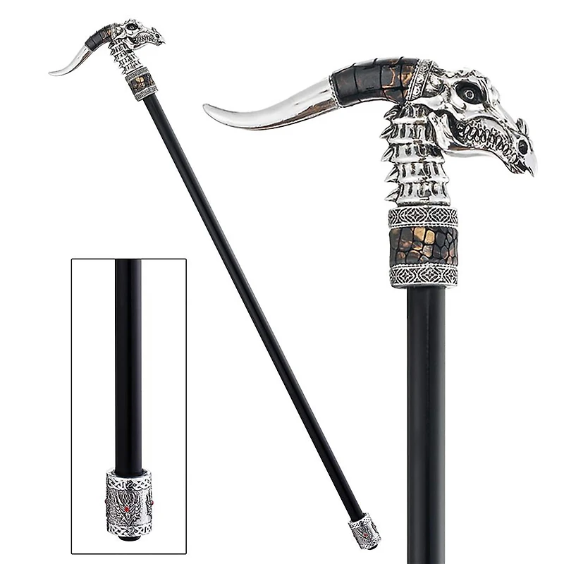 Design Toscano Dragonsthorne Collection 37" Nebula the Dragon Gothic Walking Stick
