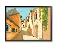 Stupell Industries European Country Road Black Framed Wall Art