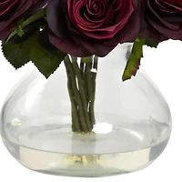 11" Red Rose Arrangement in Vase