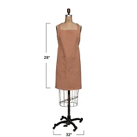 Hello Honey® Terra Cotta Woven Linen & Cotton Waffle Apron with Pocket