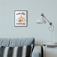 Stupell Industries Freshly Picked Pumpkins Print with Black Frame Wall Accent