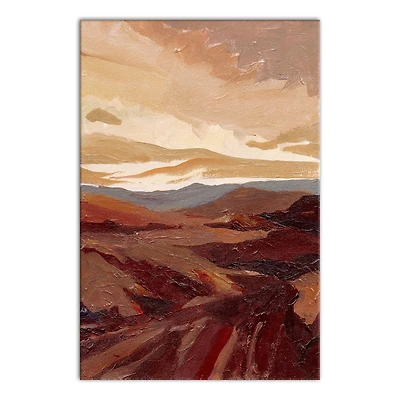 Painted Mountain Landscape Canvas Wall Art
