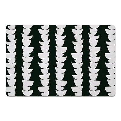Monochromatic Stacked Bowls 27" x 18" Floor Mat