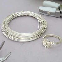 The Beadsmith® Wire Elements™ 16 Gauge Tarnish Resistant Medium Temper Silver Half Round Wire, 4yd.
